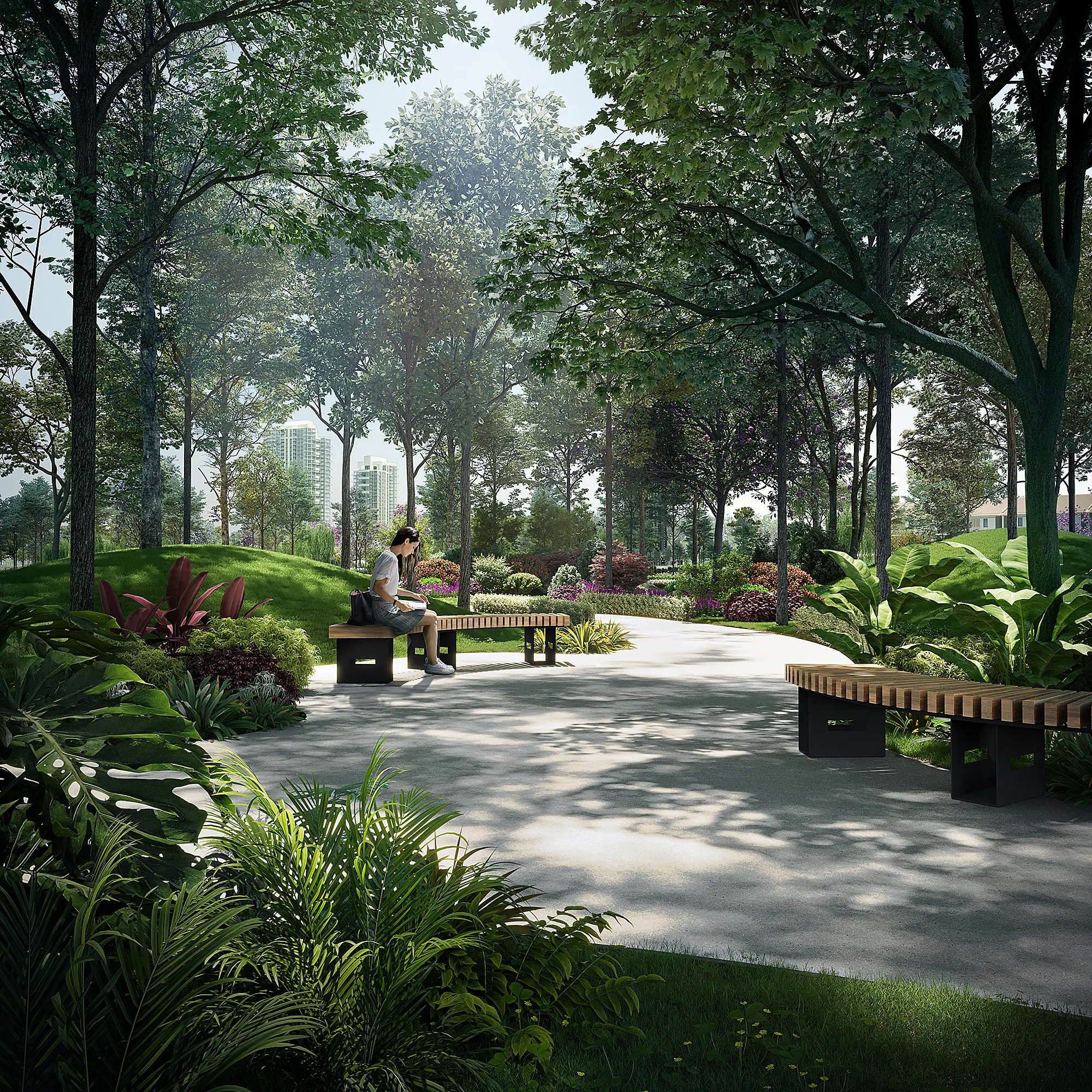 Ample of parks in and around ParkCity Botanika to provide natural green.